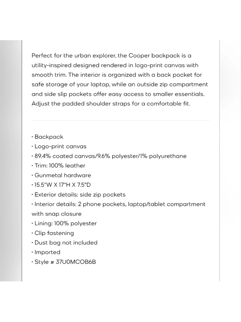 Michael Kors Cooper Backpack - Picture 13 of 13